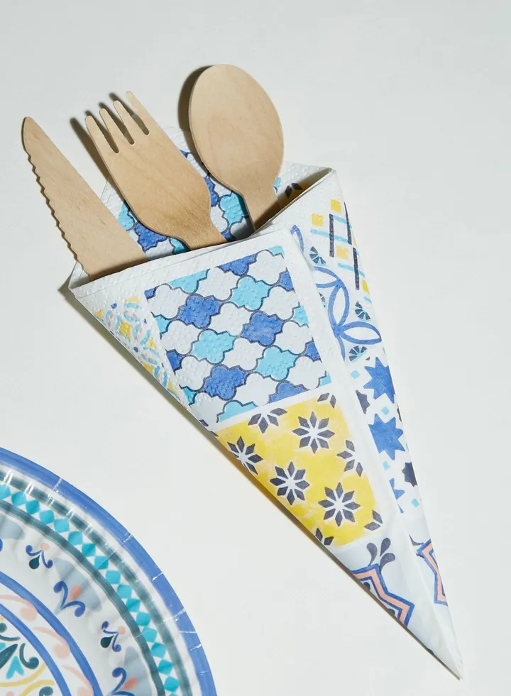 Souk, Napkins, Blue, 33Cm, 21Pk