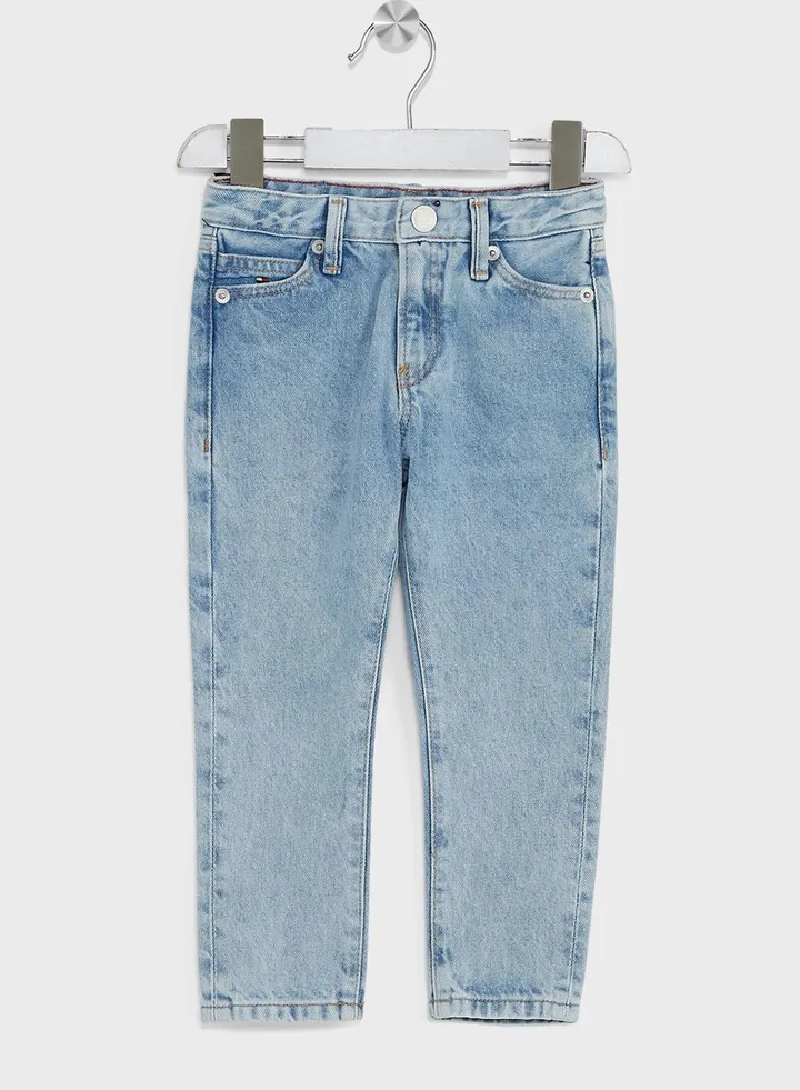 Kids Mid Wash Straight Fit Jeans