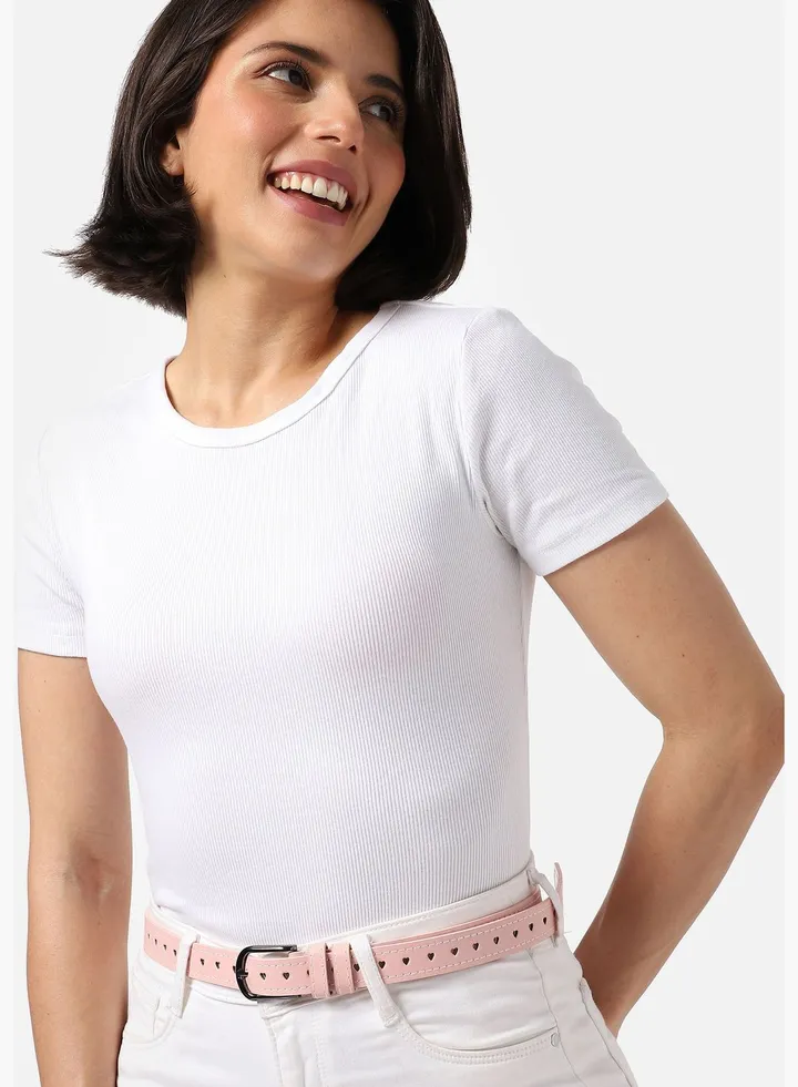 Casual Solid PU Leather Waist Belt For Women