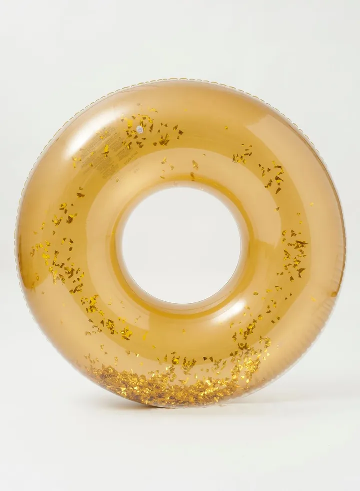 Disco Gold Inflatable Pool Ring