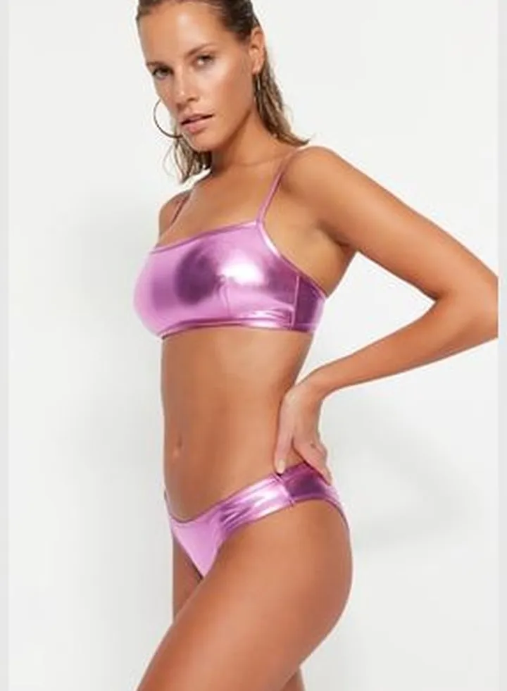 Pink Shiny Bikini Bottoms TBESS22BA0227