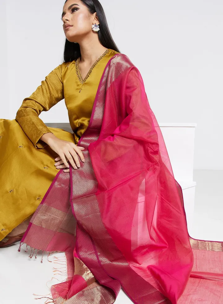 Silk Detail Dupatta