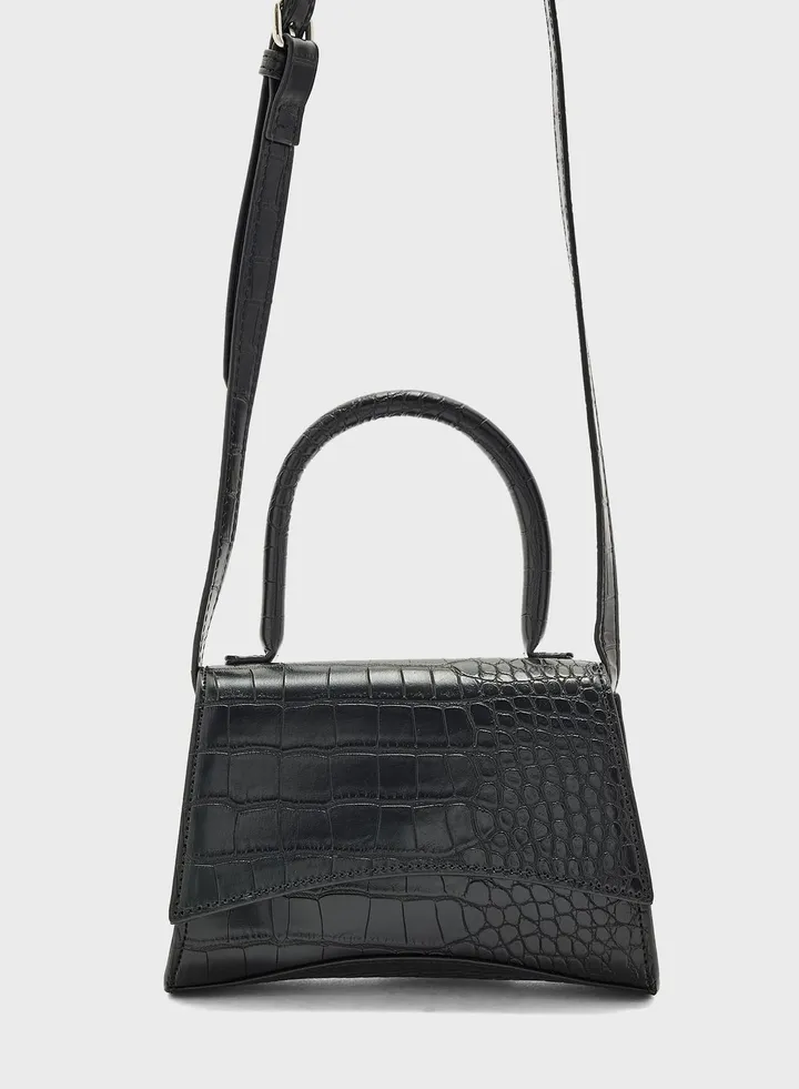 Pcsisse Croco Crossbody Bag