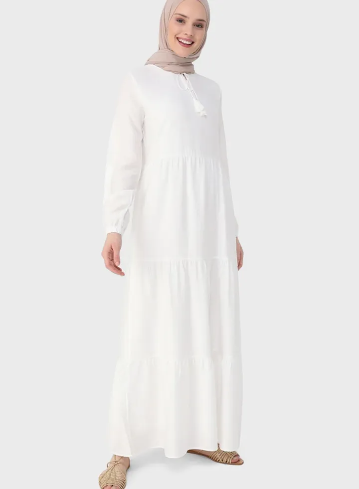 Tiered Tie Detail Dress