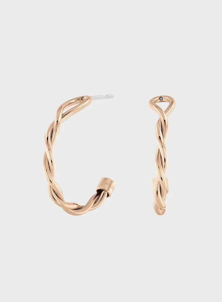 Two Tone Stainless Steel Earrings