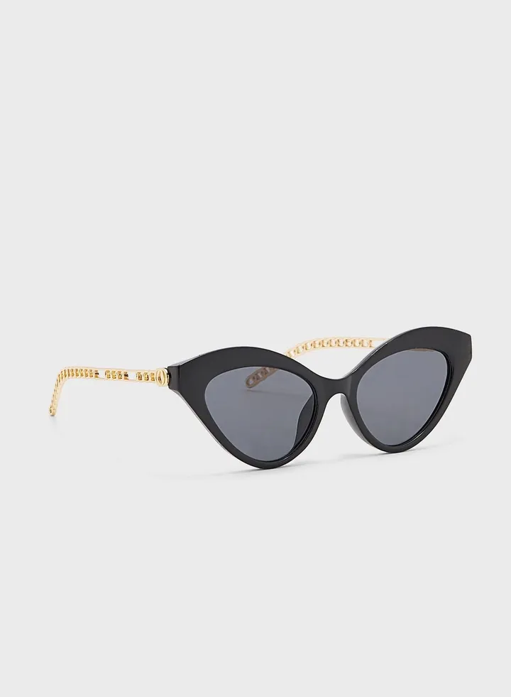 Chain Arm Cat Eye Sunglasses