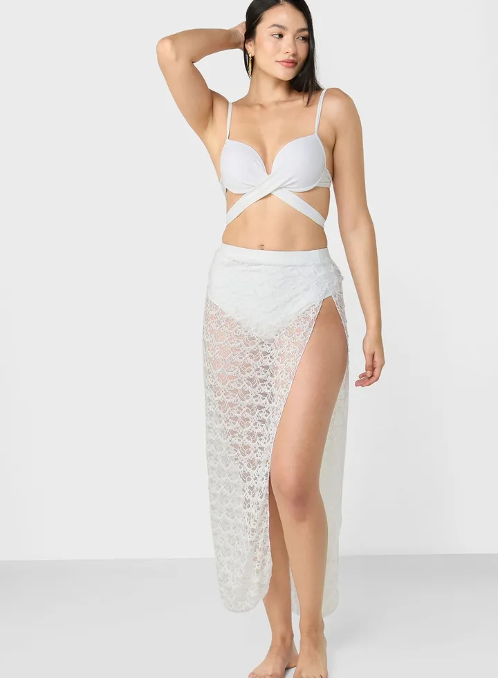 3 Piece Textured Bikini Set