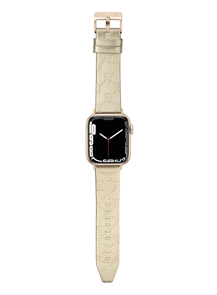 Police Mono Beige Leather Watch Straps