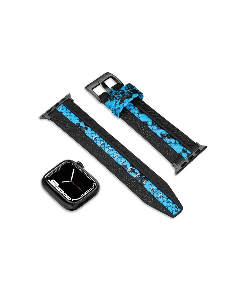 Police Bridge Black Leather Watch Straps