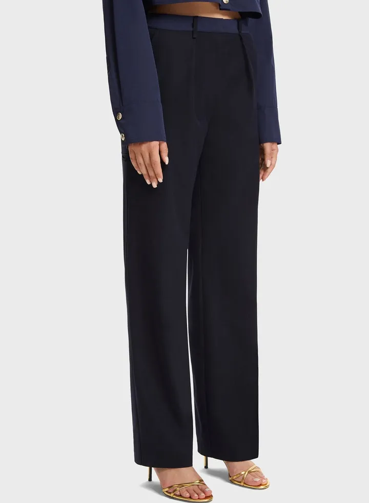 Belted High Waist Pants
