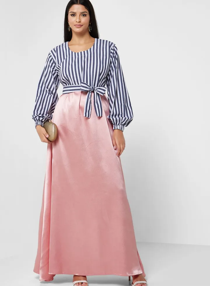 Striped Tiered Dress