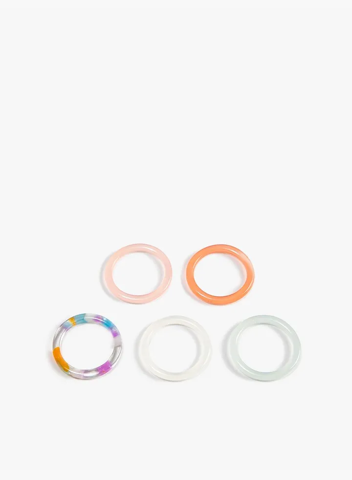 Multicolored 5-Pack Ring