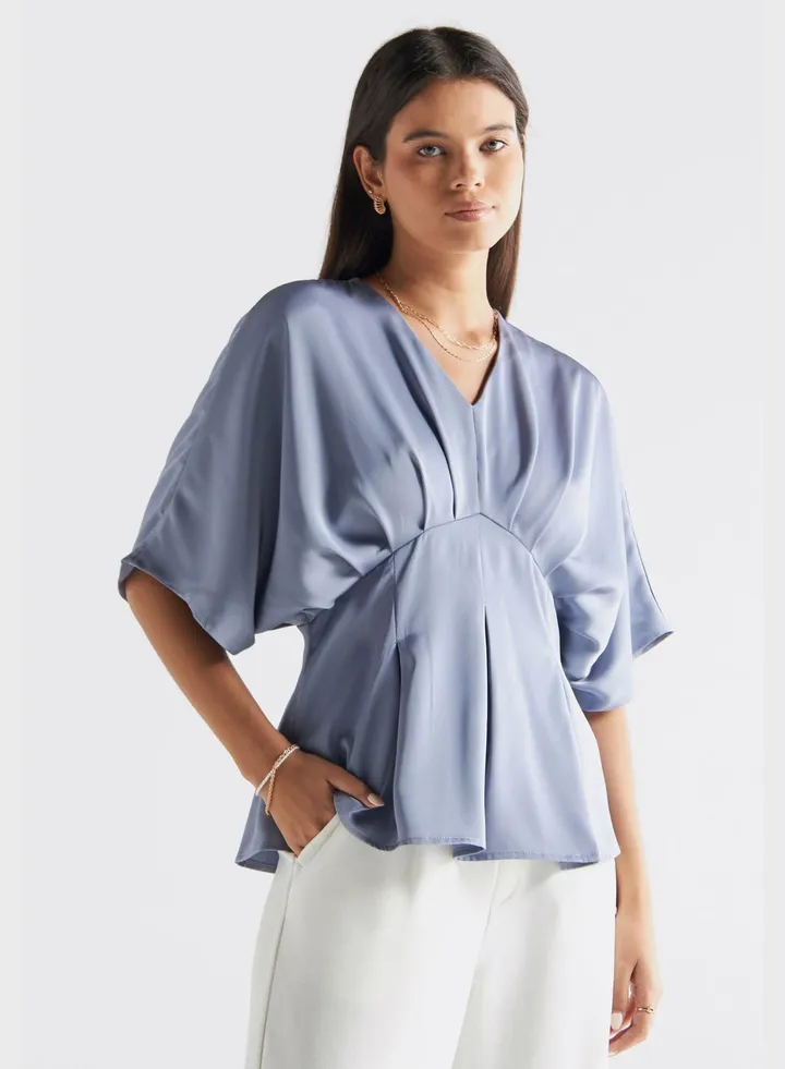 V-Neck Satin Top