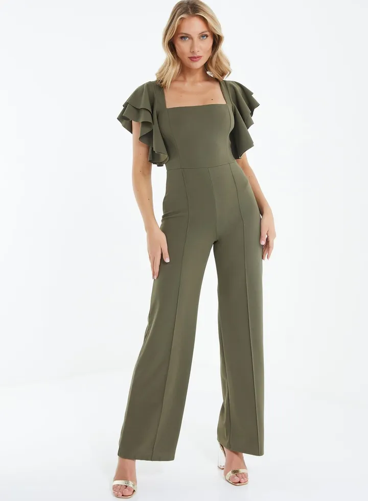 Ruffle Sleeve Jumpsuit