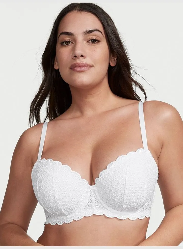 Eyelet Lace Lightly Lined Demi Bra