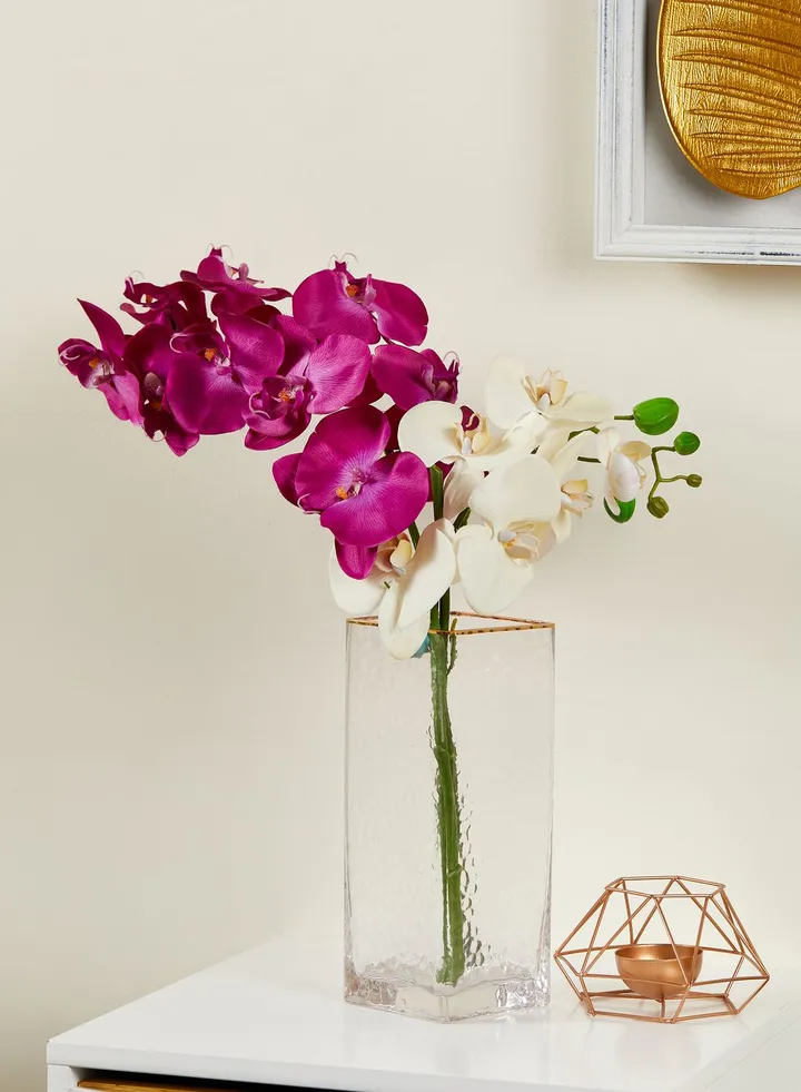 Gold Rim Glass Vase