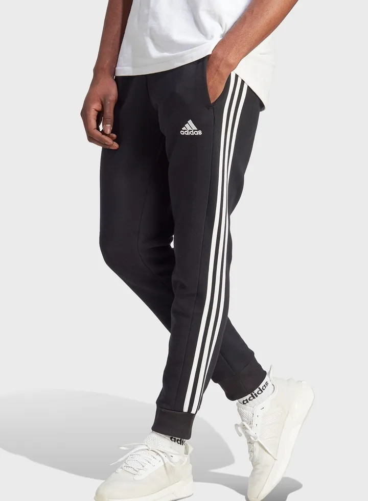 3-Stripes Fleece Tapered Cuff Pants