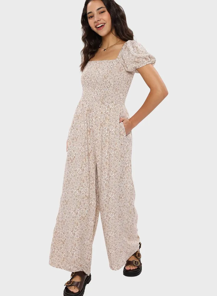 Puff Sleeve Jumpsuit
