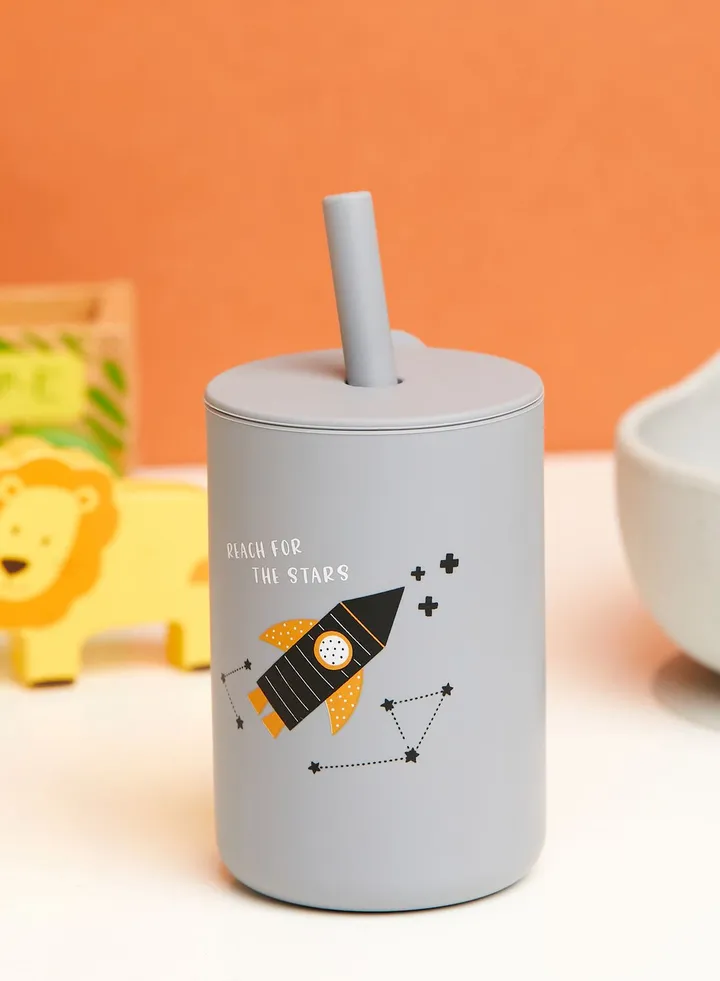 Amini Kids Silicone Cup With Straw