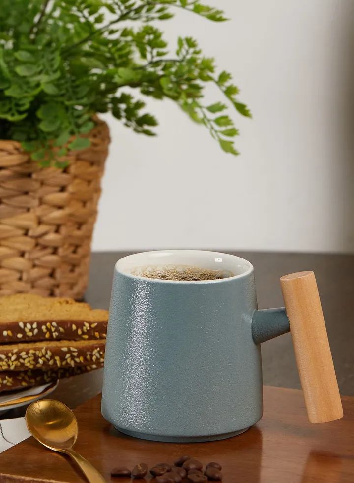 Mug With Wooden Handle