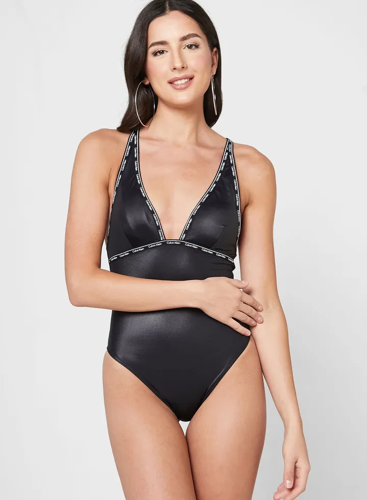 Plunge Neck Swimsuit