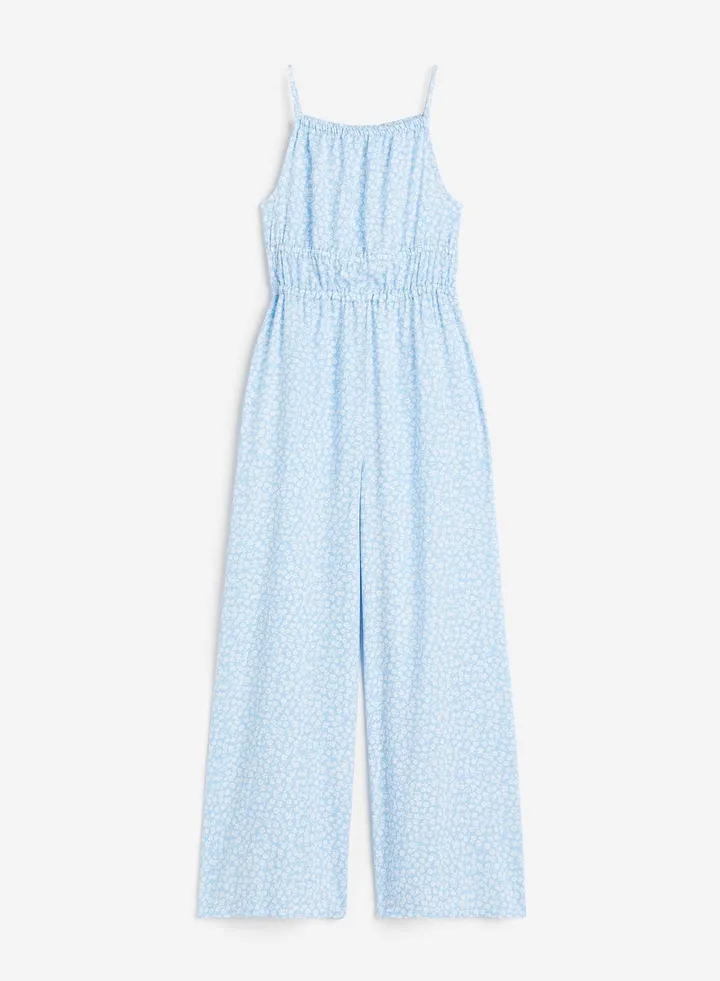 Kids Printed Gathered Jumpsuit