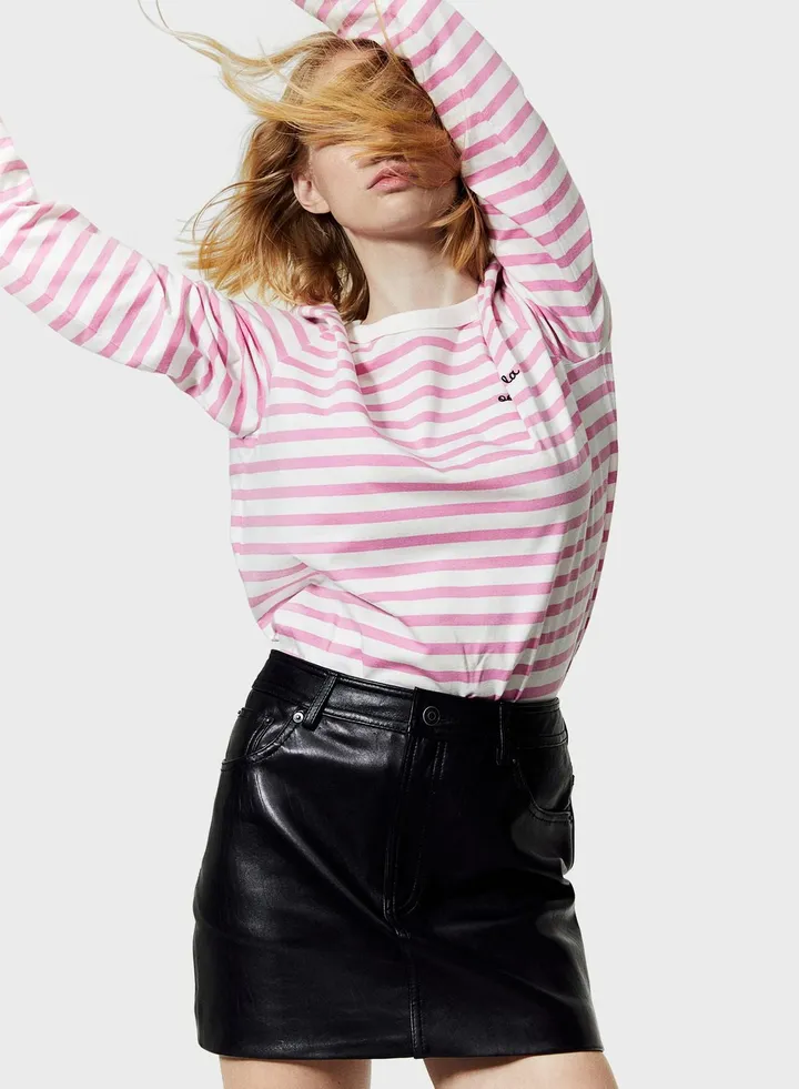 Crew Neck Striped Top