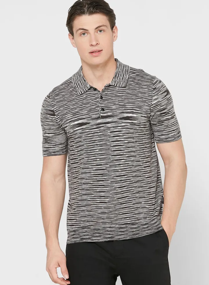 Space Dye Stripe Polo