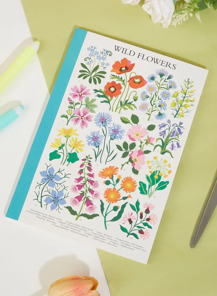 Wild Flowers A5 Notebook
