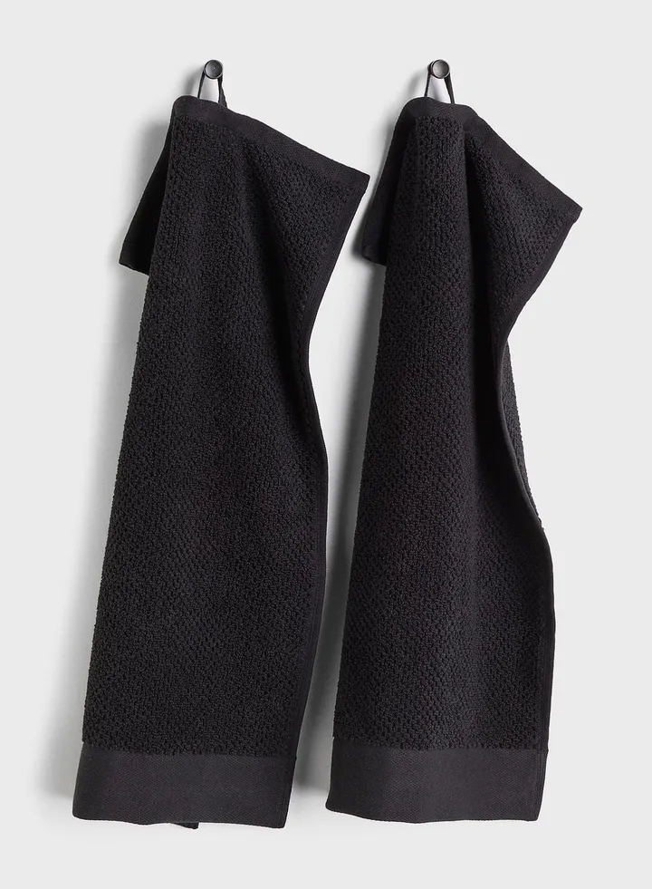 2-Pack Cotton Terry Guest Towels-30X50