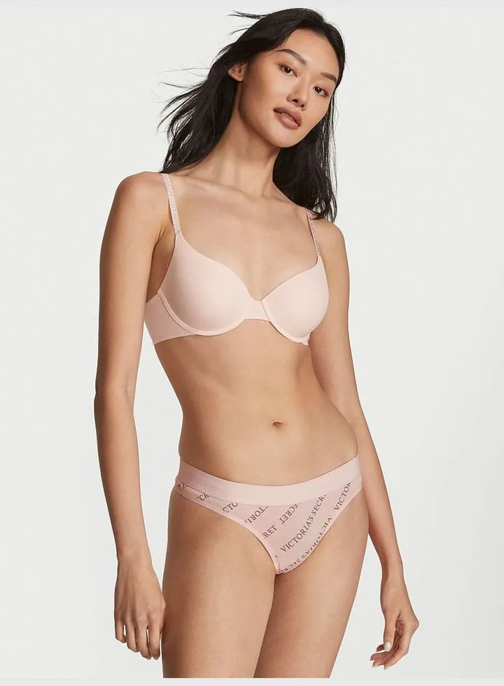 Logo Cotton Thong Panty