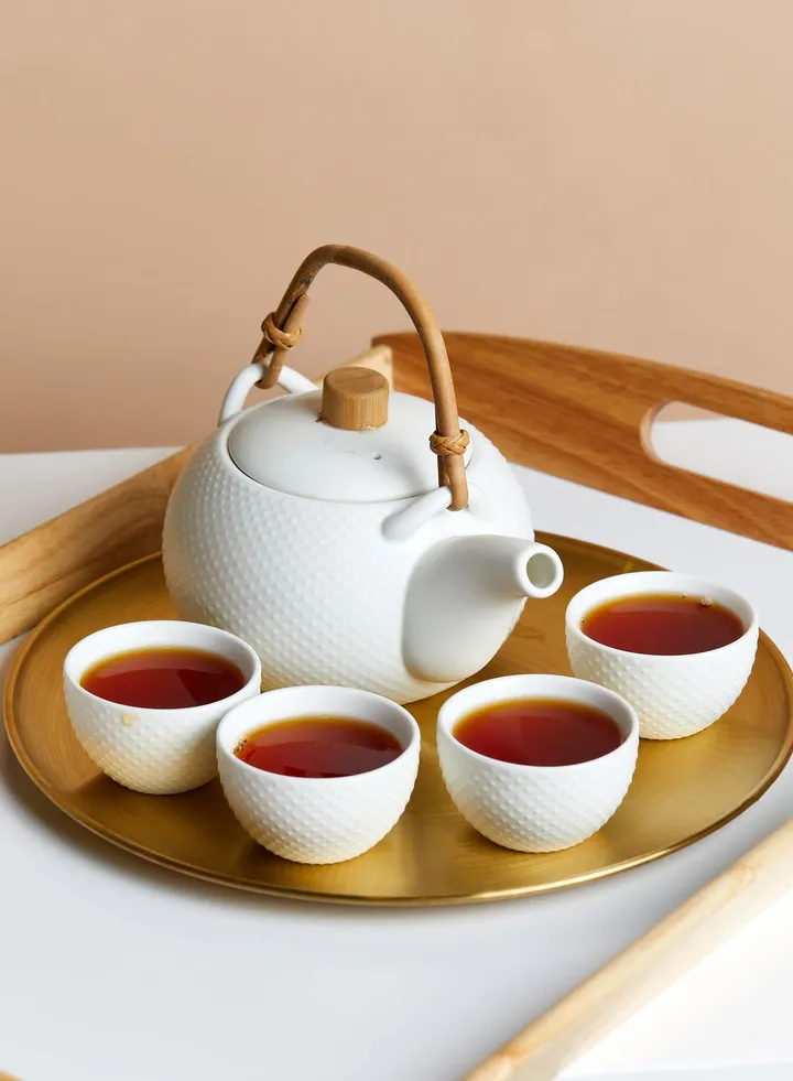5 Piece Bamboo Tea Set