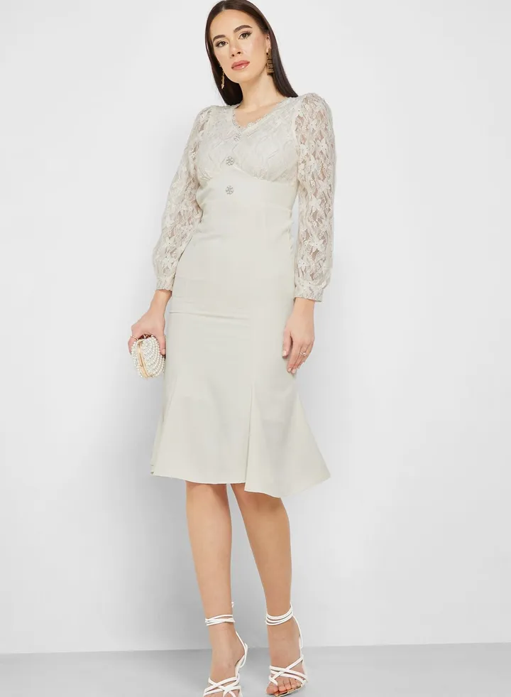 A-Line Lace Dress