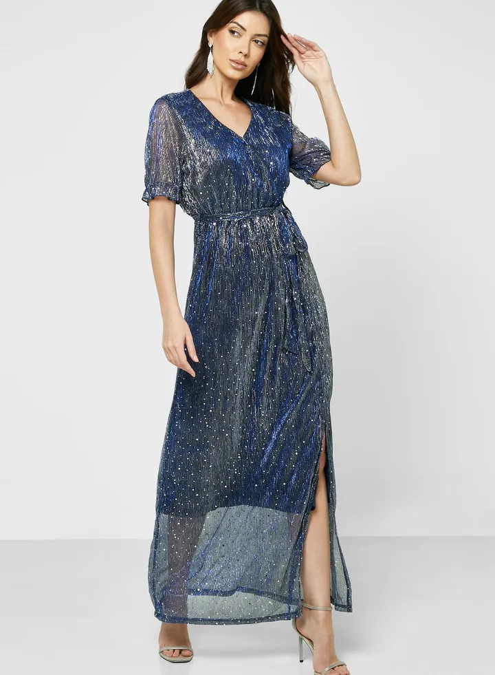 Shimmer Wrap Dress