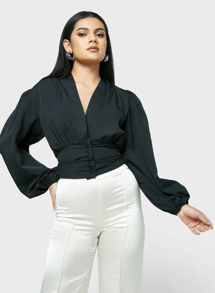 Balloon Sleeve Blouse