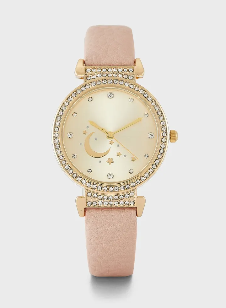 Stone Watch With Celestial Dial