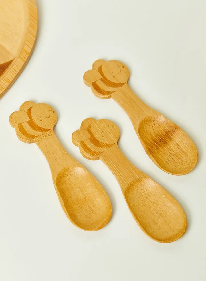 Bee Bamboo Spoons - Set Of 3