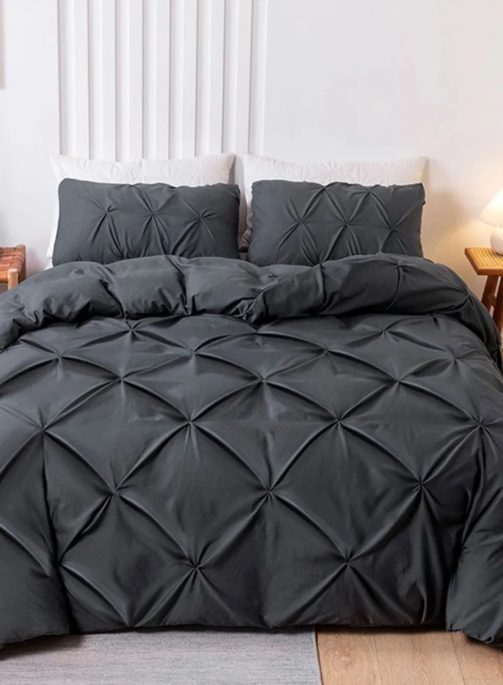Black Patterned King Bedding Set 220X240Cm
