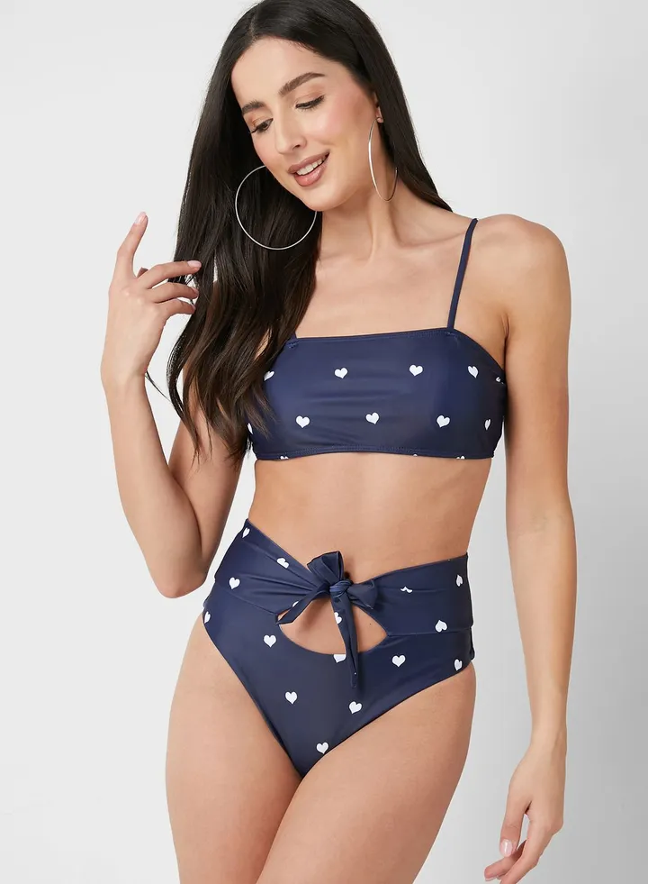 Polka Print Bikini Set