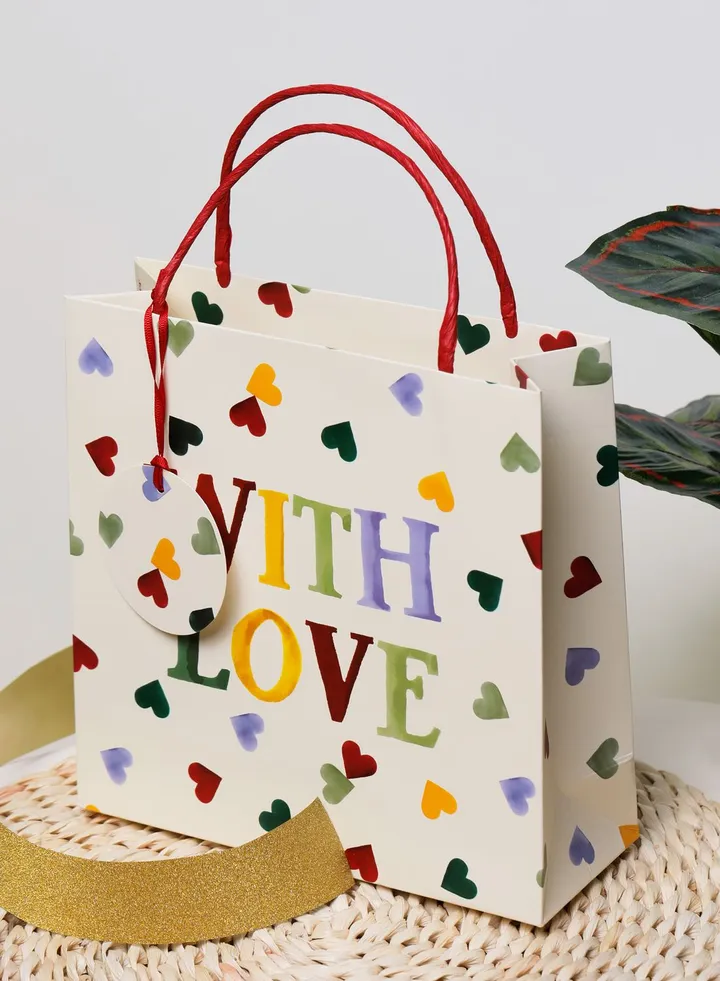 Multi Hearts Medium Gift Bag