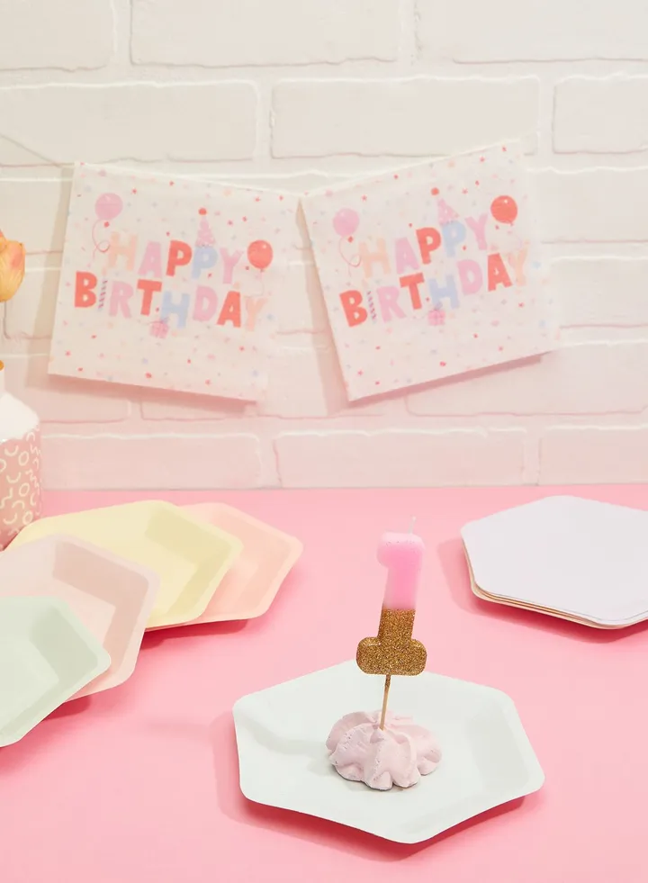 We Heart Birthdays Glitter Number Candle 1