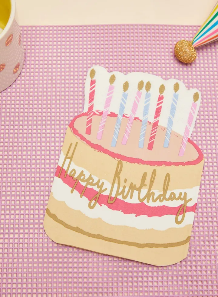 Rose 33Cm Die Cut Cake Shaped Napkin, 12 Pack