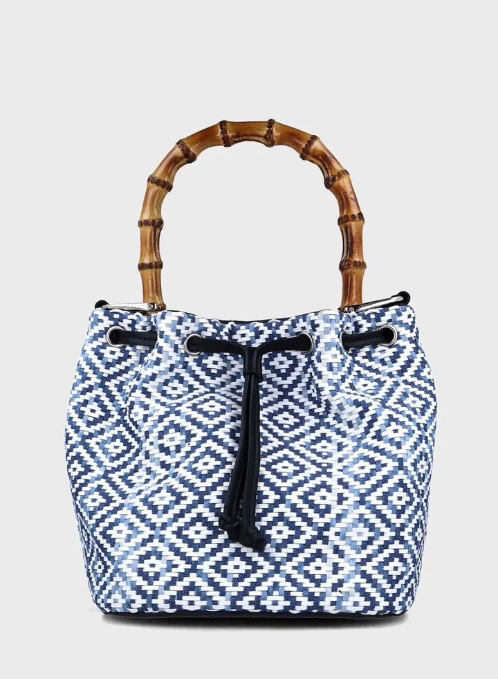 Handle Clutch Bag With Buckle
