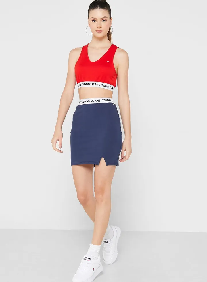 Logo Bodycon Mini Skirt
