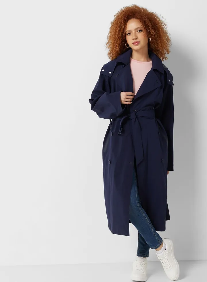 Belted Double Breasted Coat