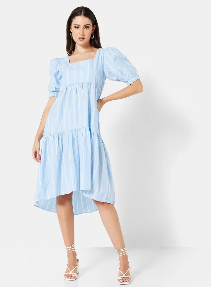 Gabriela Puff Sleeve Midi Dress