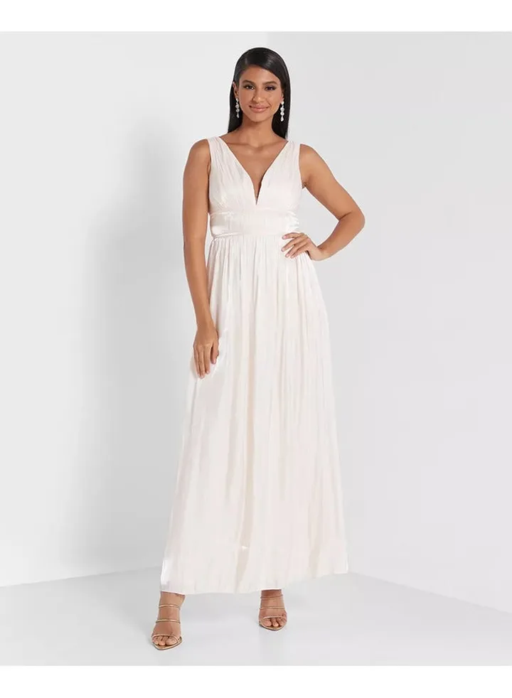 Little Mistress Nude Maxi Dress
