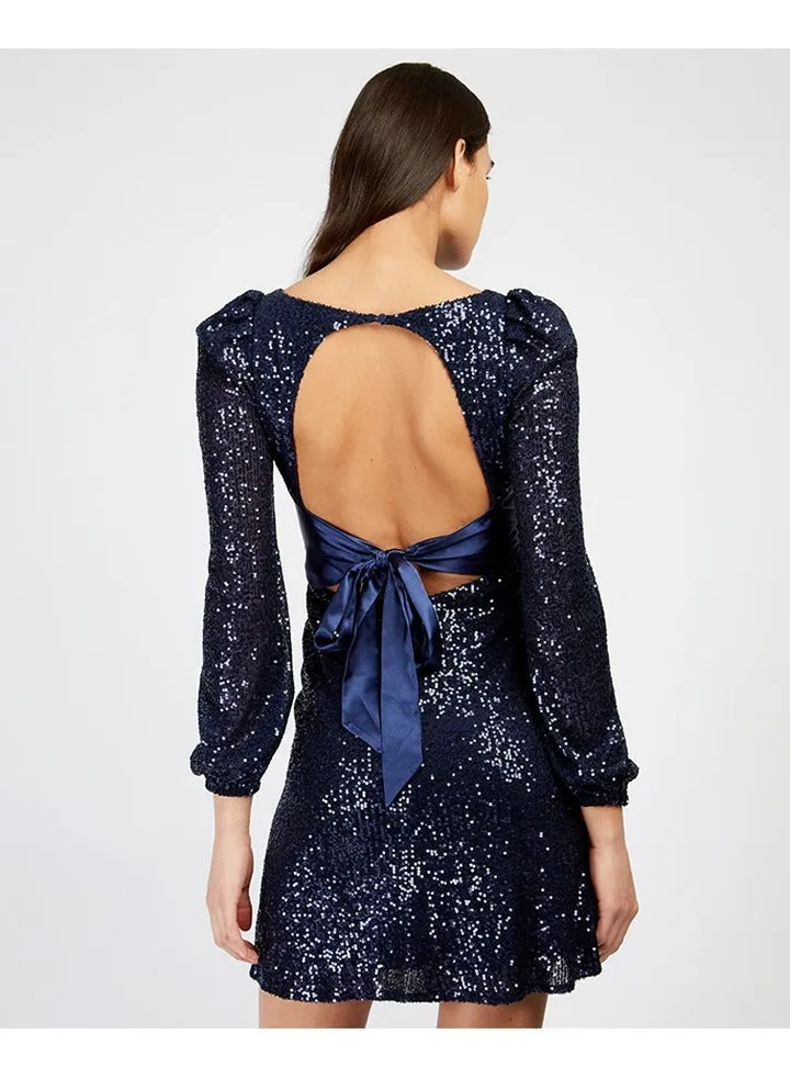 Little Mistress Navy Sequin Mini