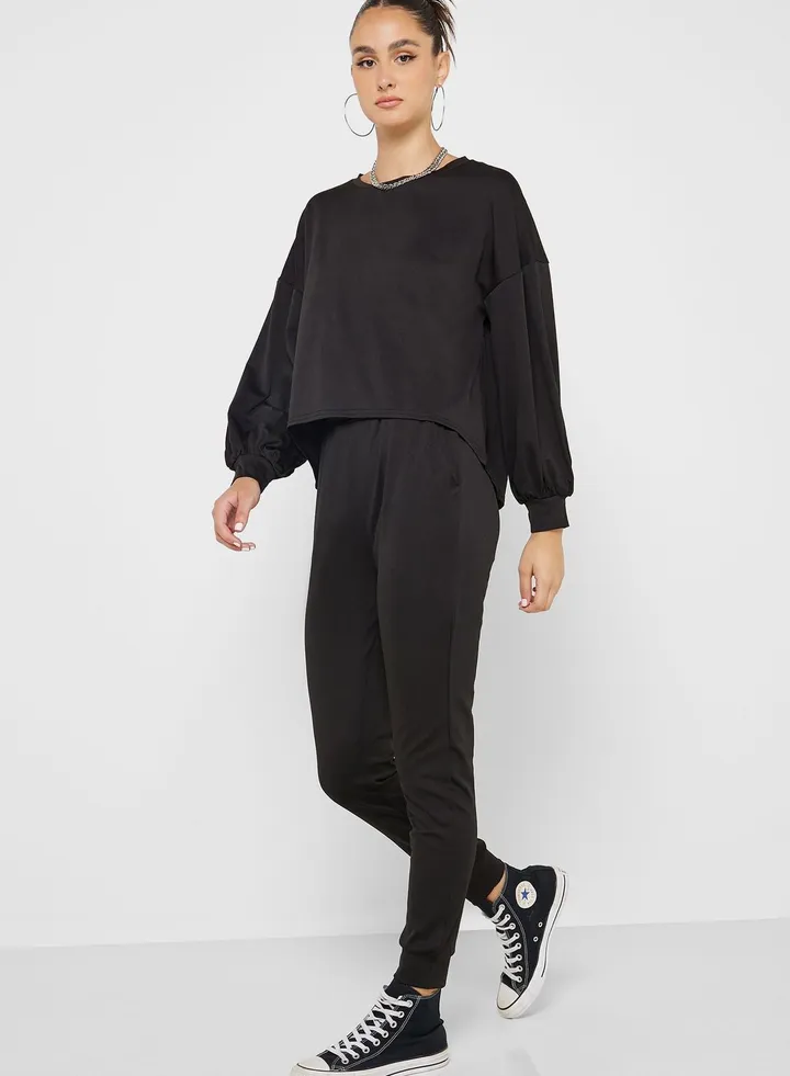 Puff Sleeve Top And Pants Set