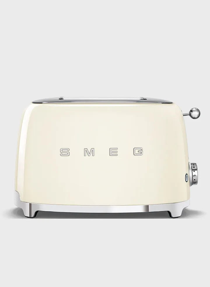 Cream 50'S Retro Style 2 Slice Toaster
